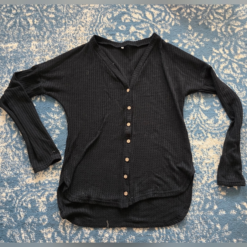 Black Button-Up Swester Tunic